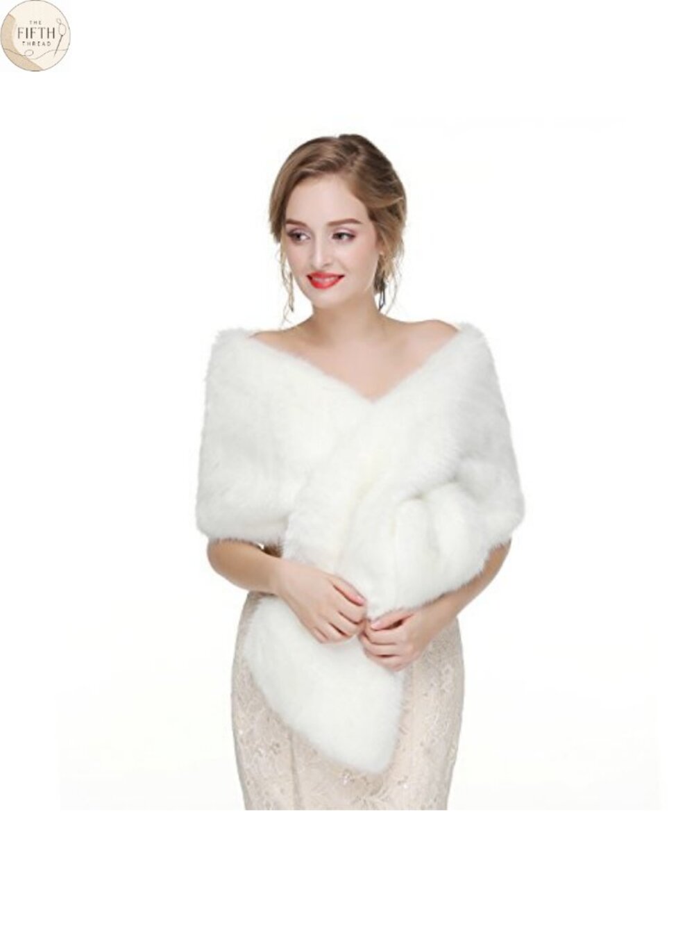 Faux Fur Shawl Wrap Cape Bridal Wedding Formal One Size